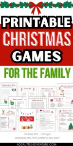Printable Christmas Games PDF Bundle - Add A Little Adventure