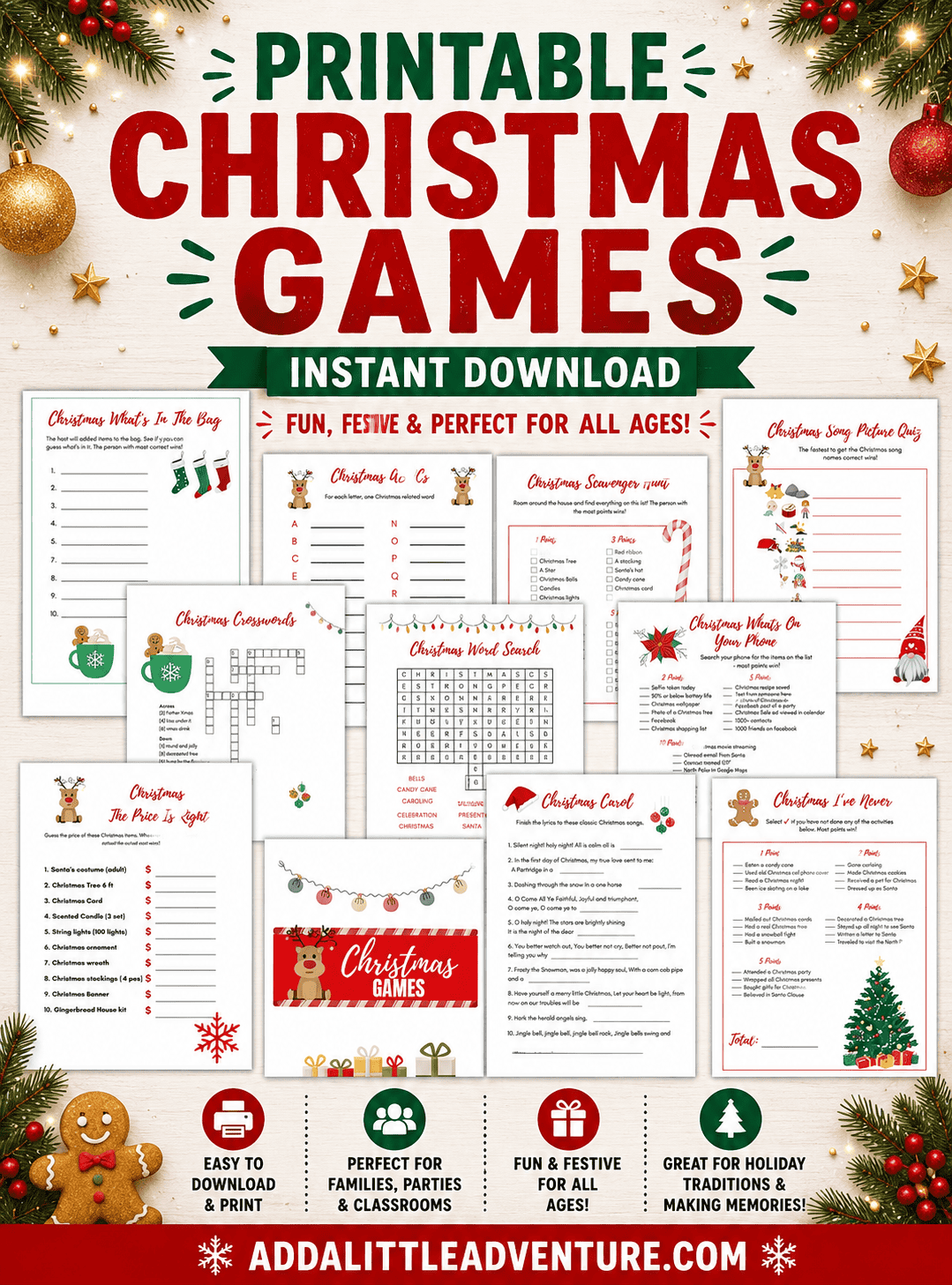 Printable Christmas Games