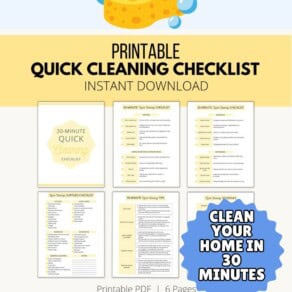 Printable Quick Cleaning Checklist