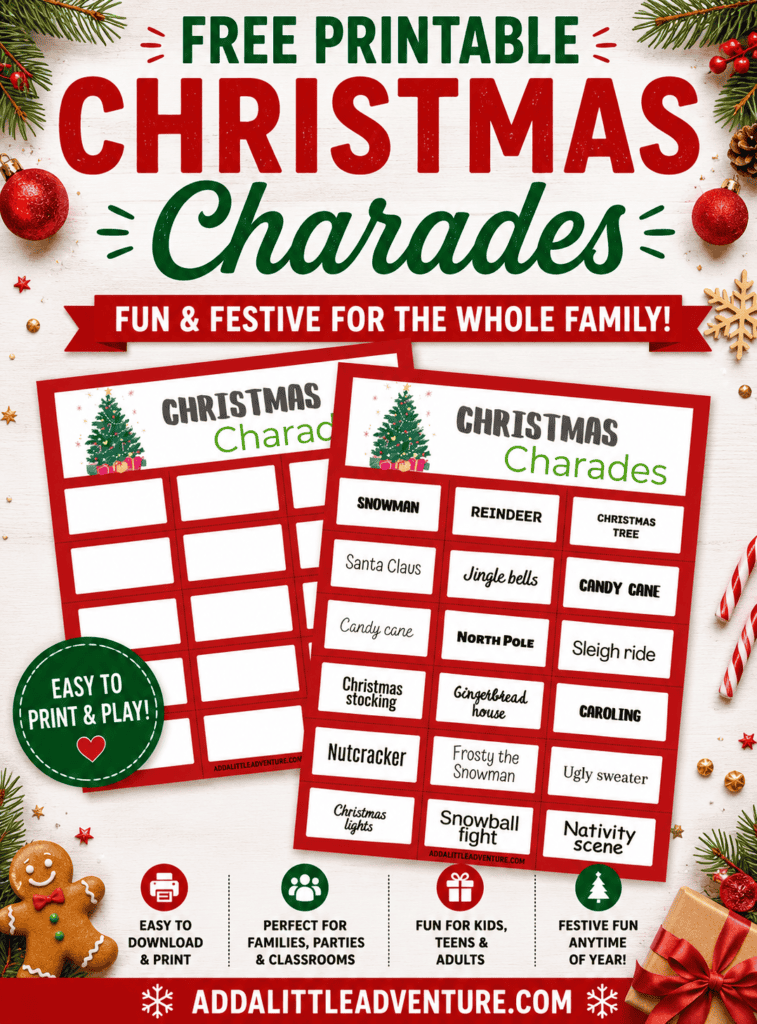Free Printable Christmas Charades