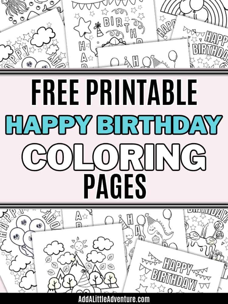 Free Printable Happy Birthday Coloring Pages
