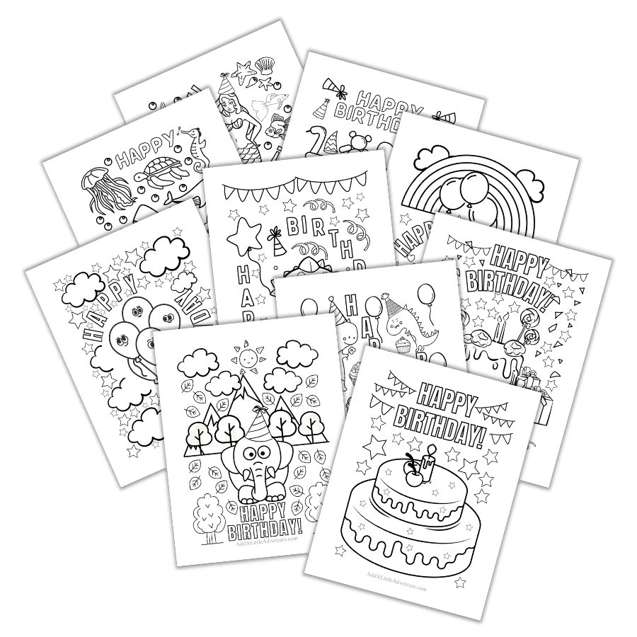 Happy Birthday Coloring Pages For Kids 433x560