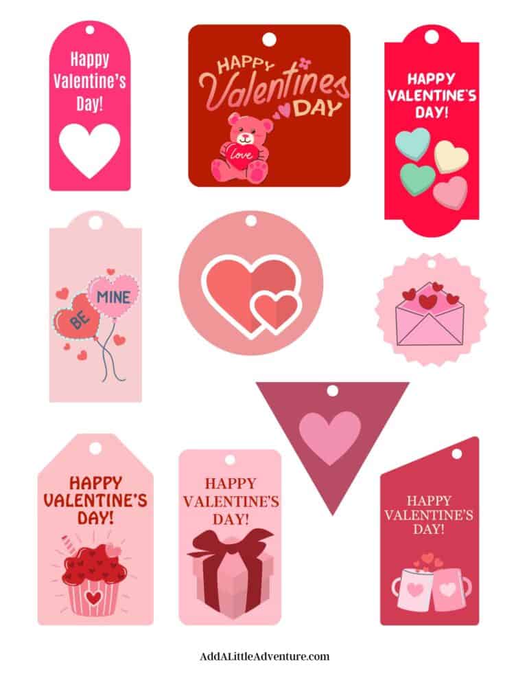 Free Printable Valentine Tags - Add A Little Adventure