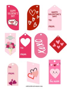 Free Printable Valentine Tags - Add A Little Adventure