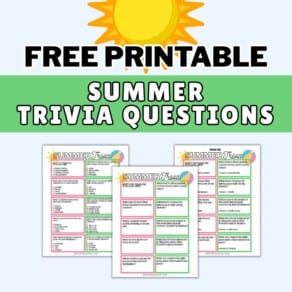 Free Printable Summer Trivia Questions