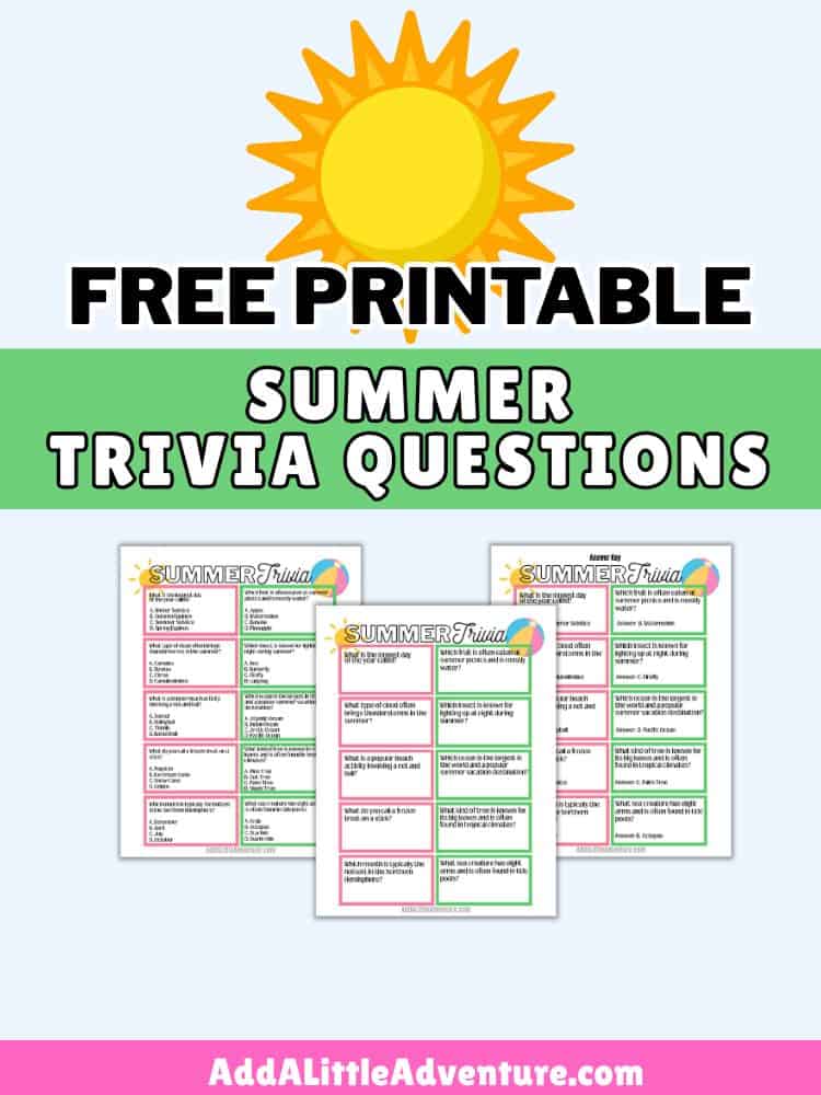 Free Printable Summer Trivia Questions