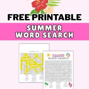 Free Printable Summer Word Search