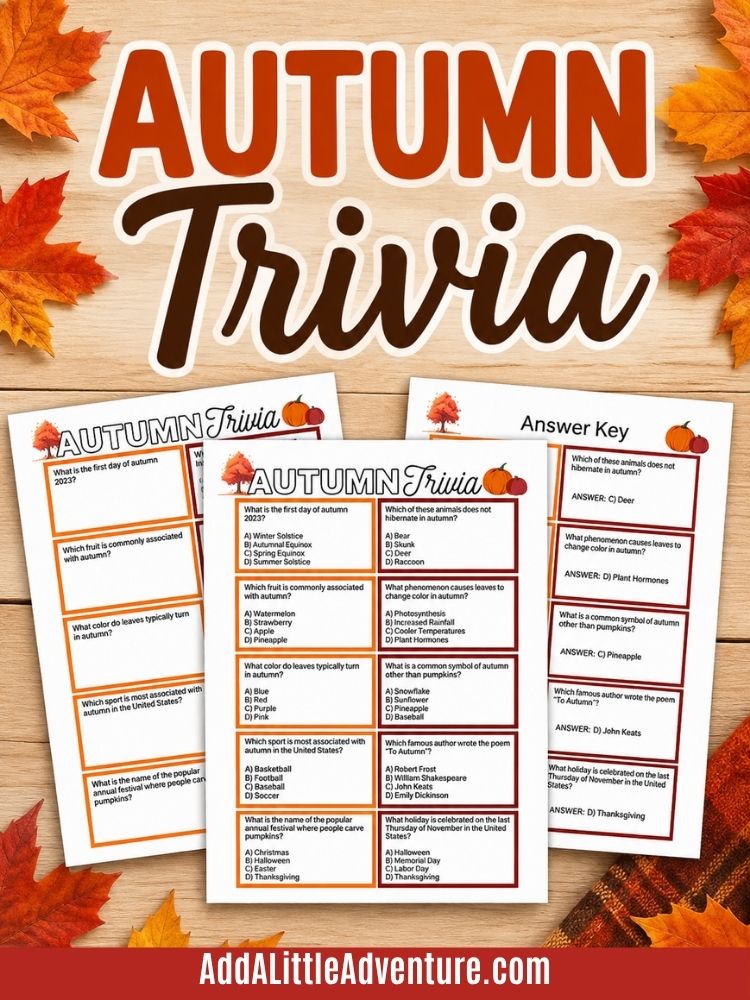 Free Printable Autumn Trivia