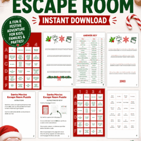 Printable Santa Movie Escape Room