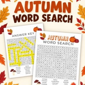 Free Printable Autumn Word Search