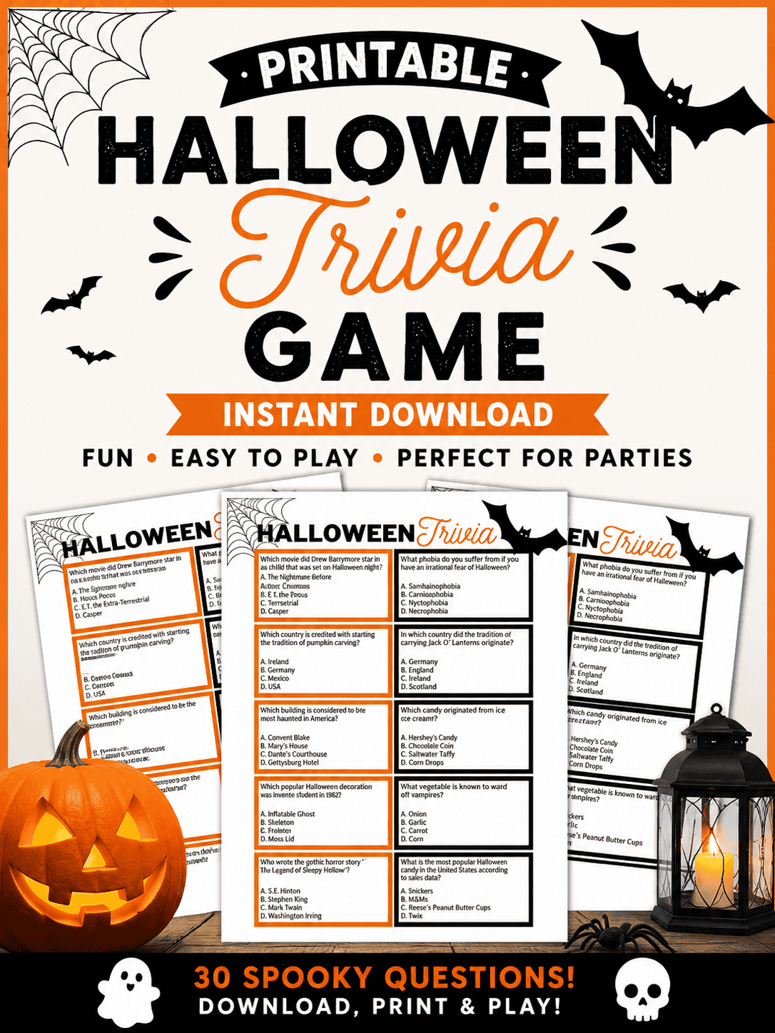 Free Printable Halloween Trivia Game