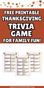 Free Printable Thanksgiving Trivia Game