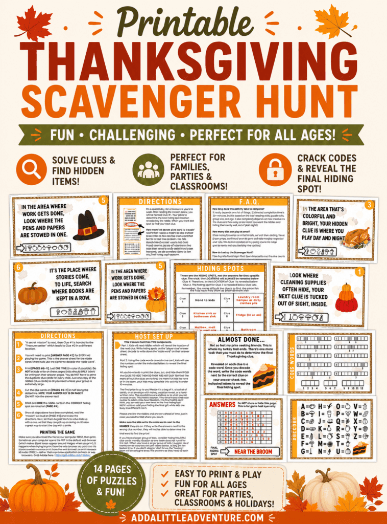 Thanksgiving Scavenger Hunt