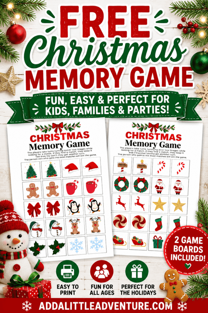 Free Christmas Memory Game