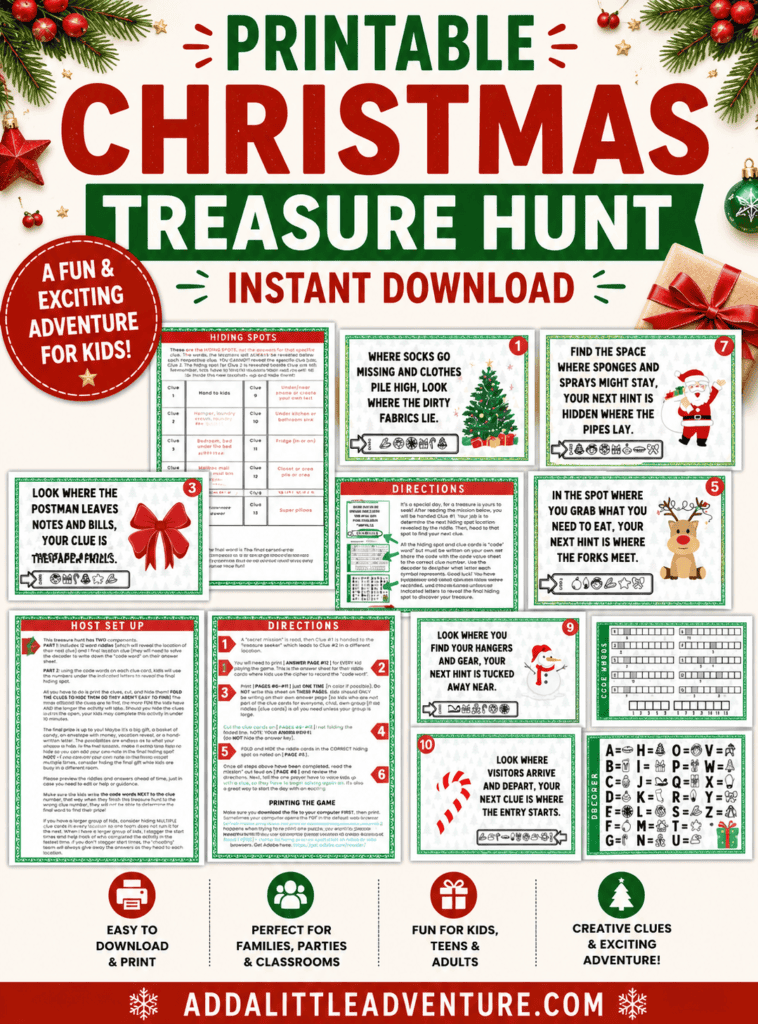 Printable Christmas Treasure Hunt