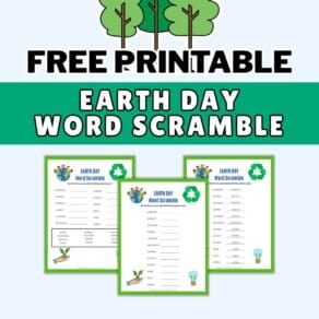 Free Printable Earth Day Word Scramble