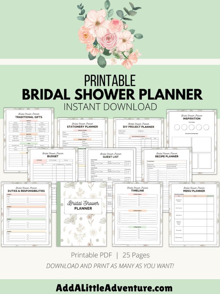 Printable Bridal Shower Planner