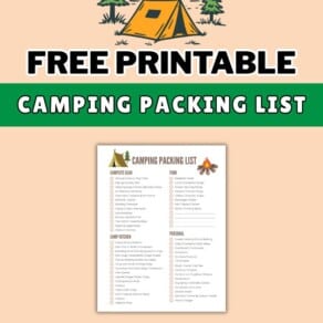 Free Printable Camping Packing List