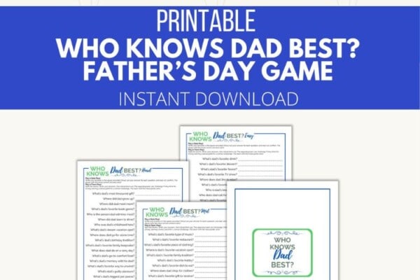 Who Knows Dad Best? Father's Day Game