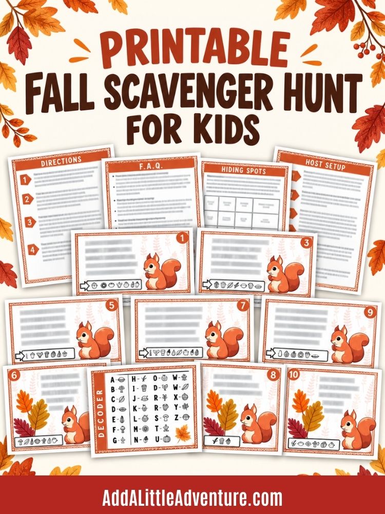 Printable Fall Scavenger Hunt for Kids