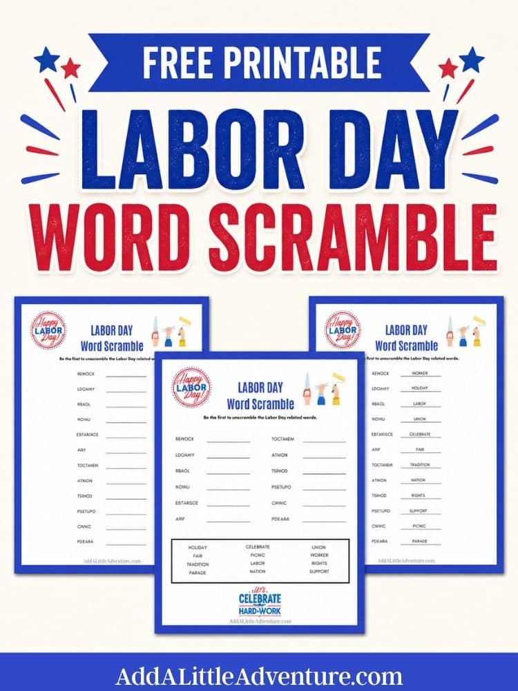 Free Printable Labor Day Word Scramble