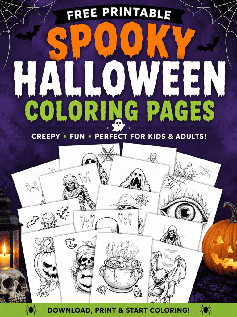 Free Printable Spooky Halloween Coloring Pages