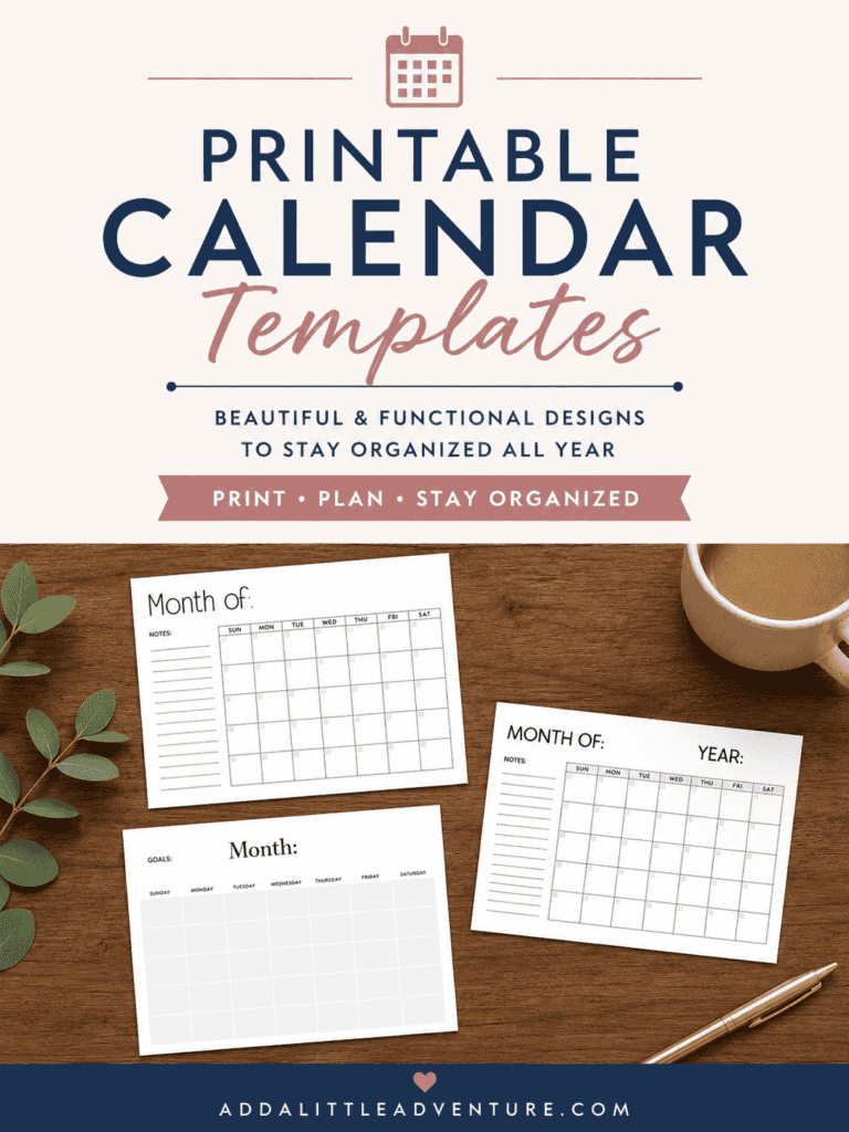 Free Printable Calendar Templates