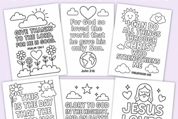 Free printable bible verse coloring pages