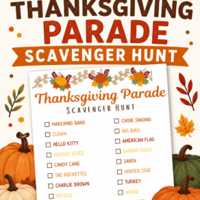Free Printable Thanksgiving Parade Scavenger Hunt