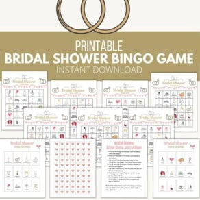 Printable Bridal Shower Bingo Game