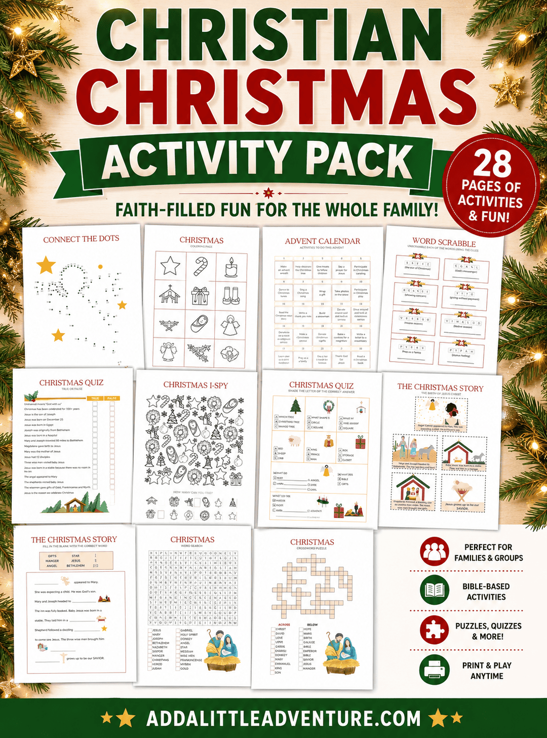 Christian Christmas Activity Pack