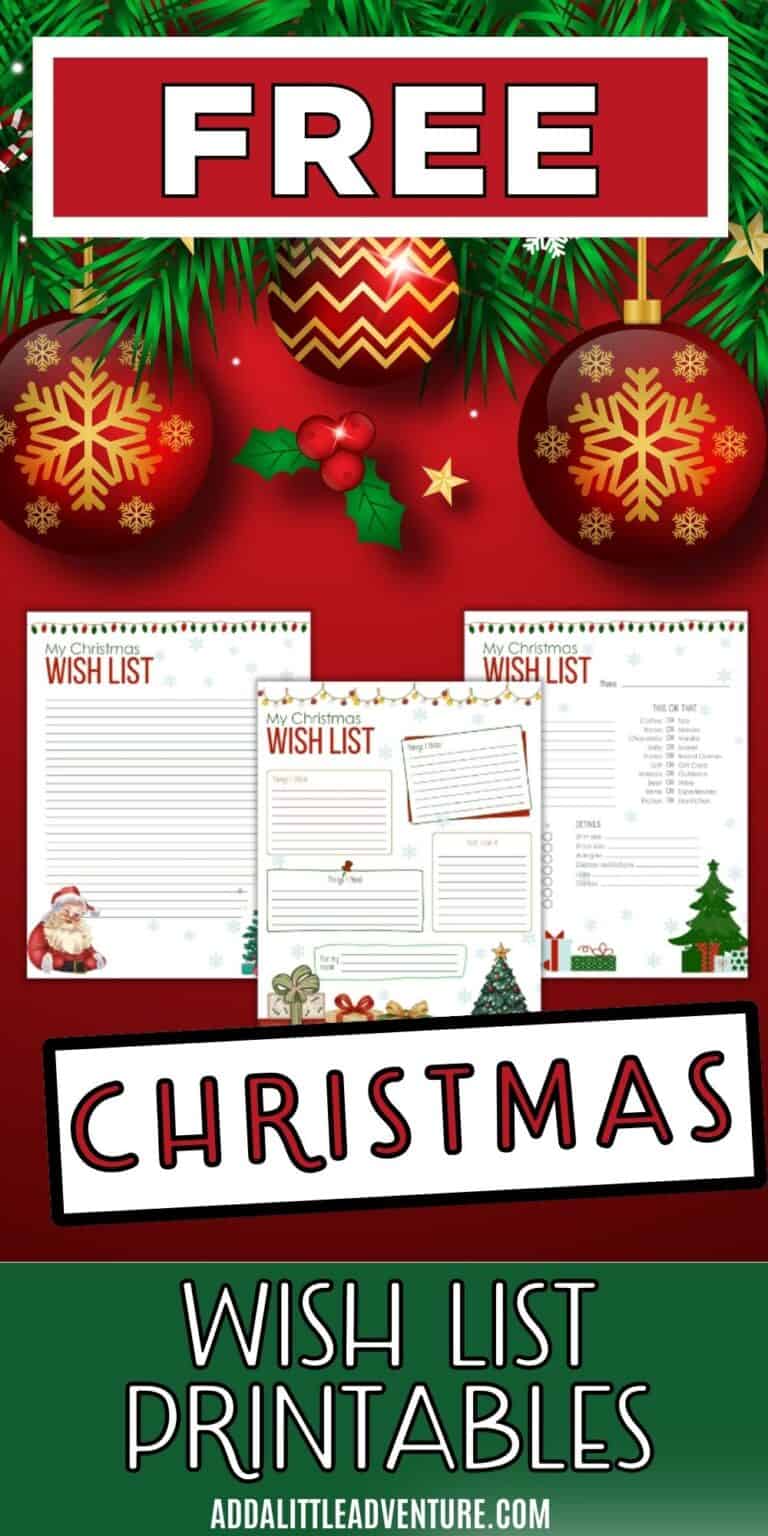Free Christmas Wish List Printable for Kids and Adults