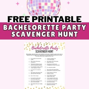 Free Printable Bachelorette Party Scavenger Hunt