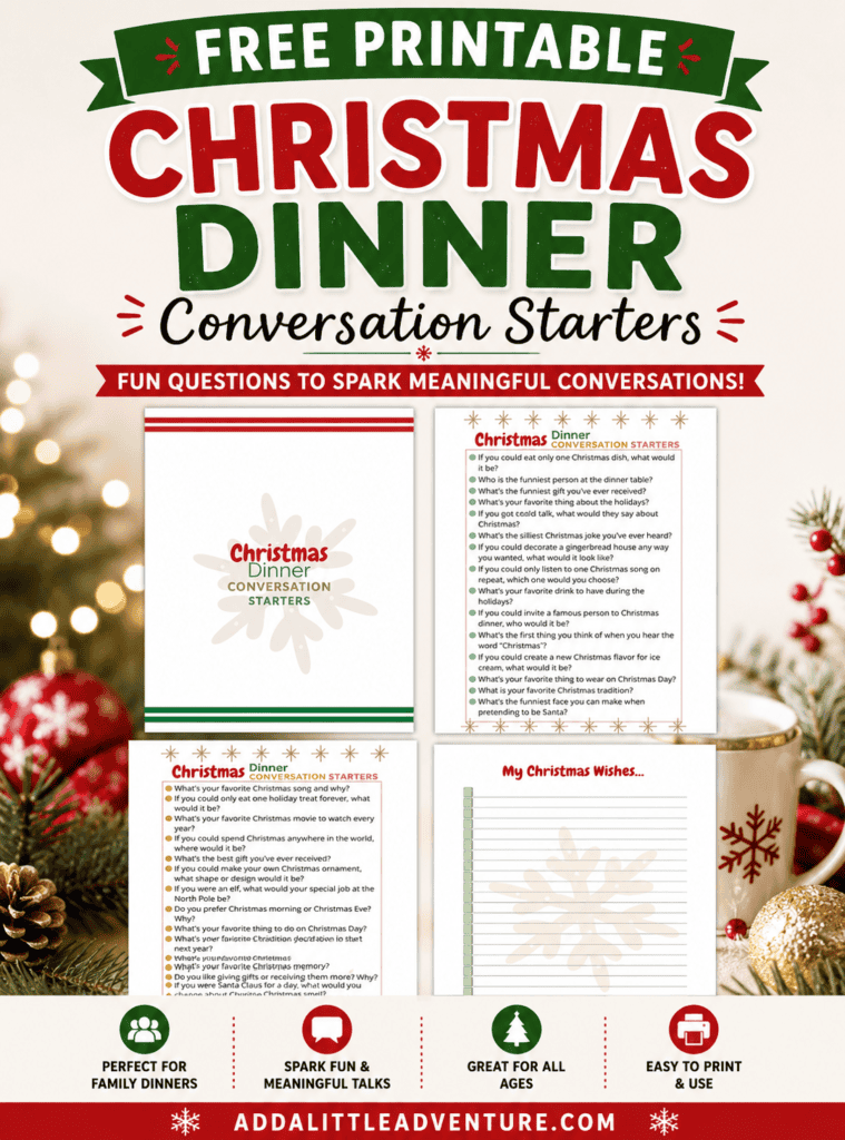 Free Printable Christmas Dinner Conversation Starters