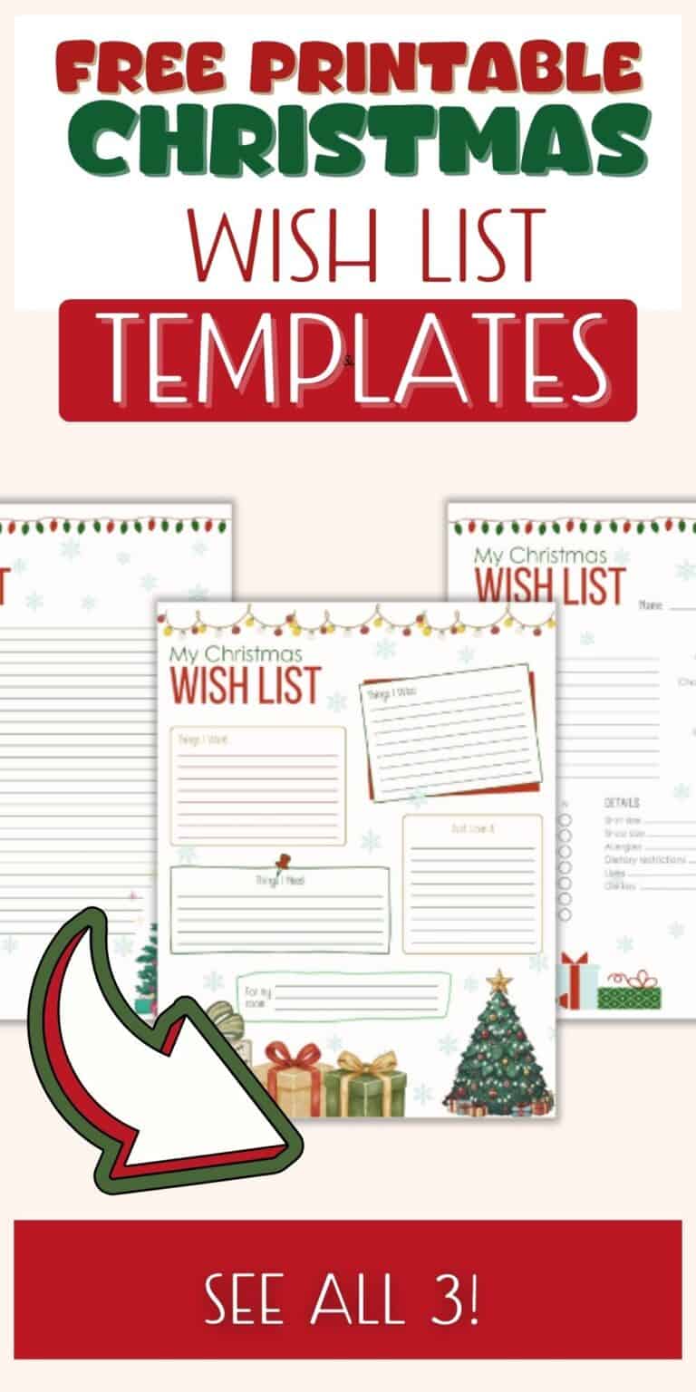 Free Christmas Wish List Printable for Kids and Adults
