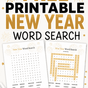 Free Printable New Year Word Search