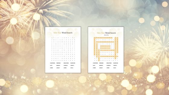 New Year Word Search