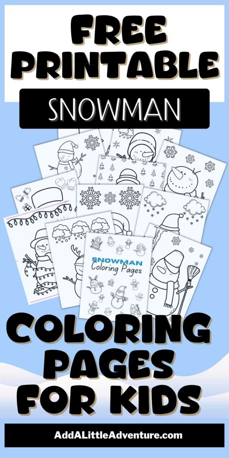 Free Cute Snowman Coloring Pages for Kids