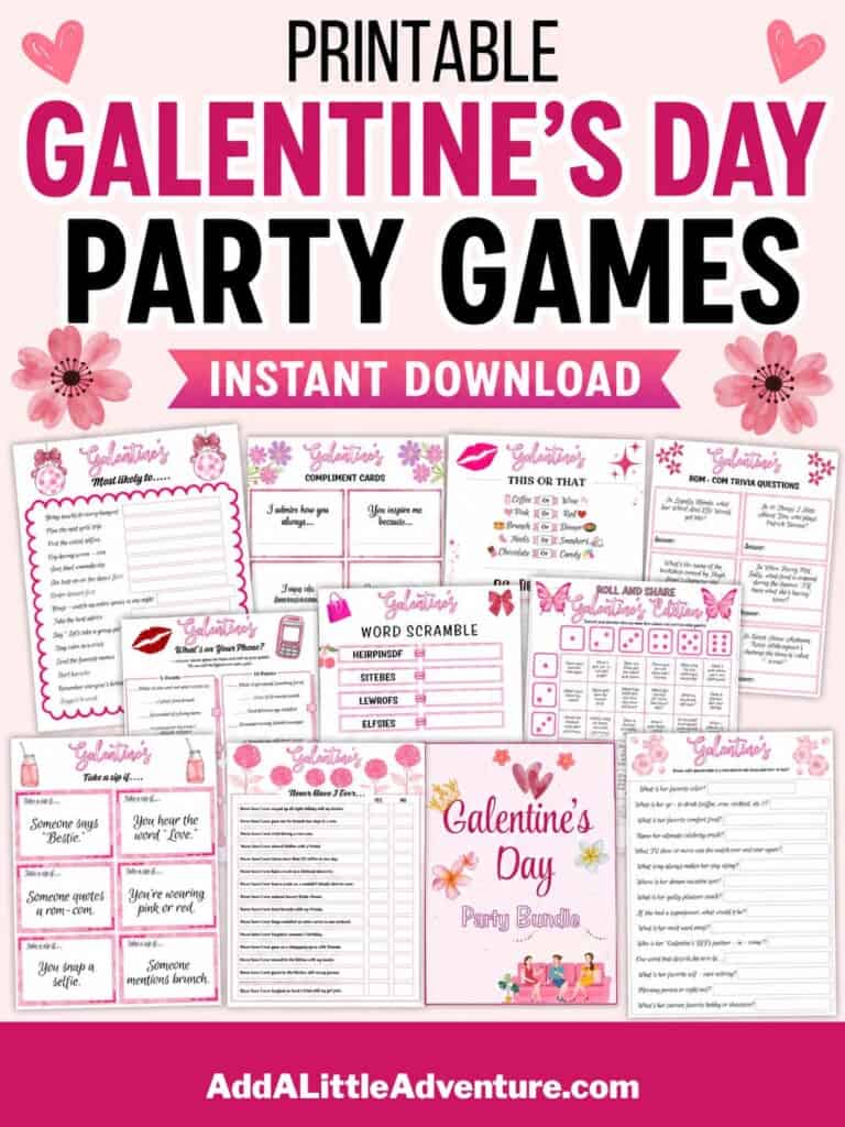Printable Galentine's Day Party Games