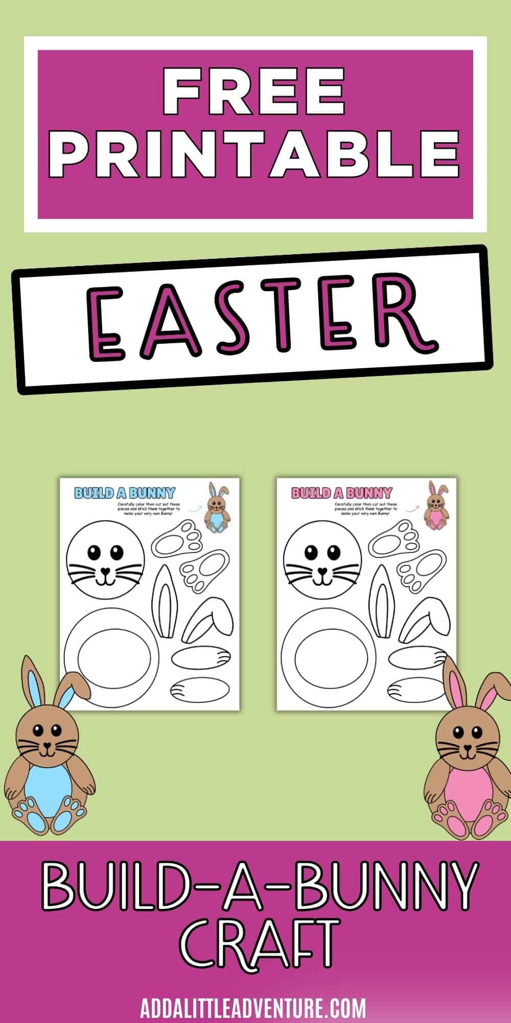 Free Printable Build a Bunny Craft for Kids - Add A Little Adventure