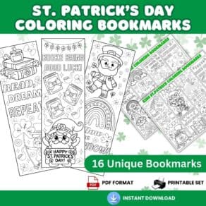 St. Patrick's Day Coloring Bookmarks