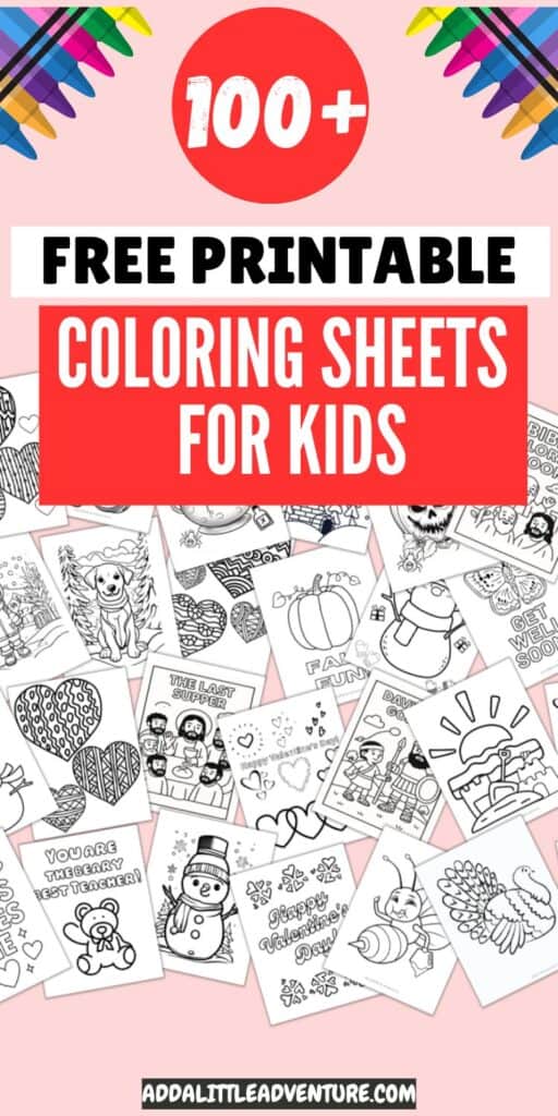100+ Free Printable Coloring Sheets for Kids
