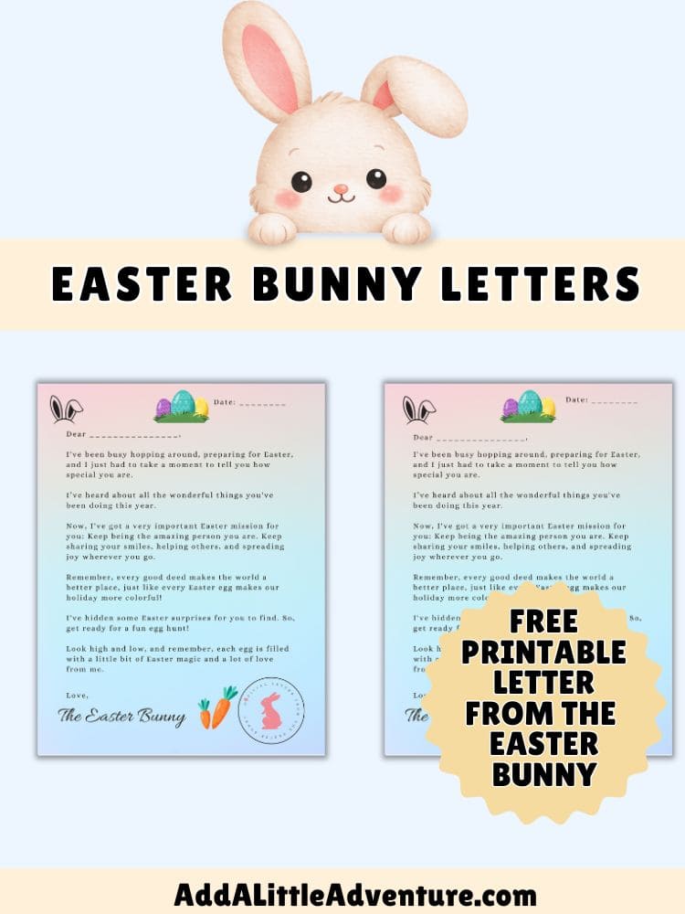 Easter Bunny Letters - Free Printable Letters from the Easter Bunny