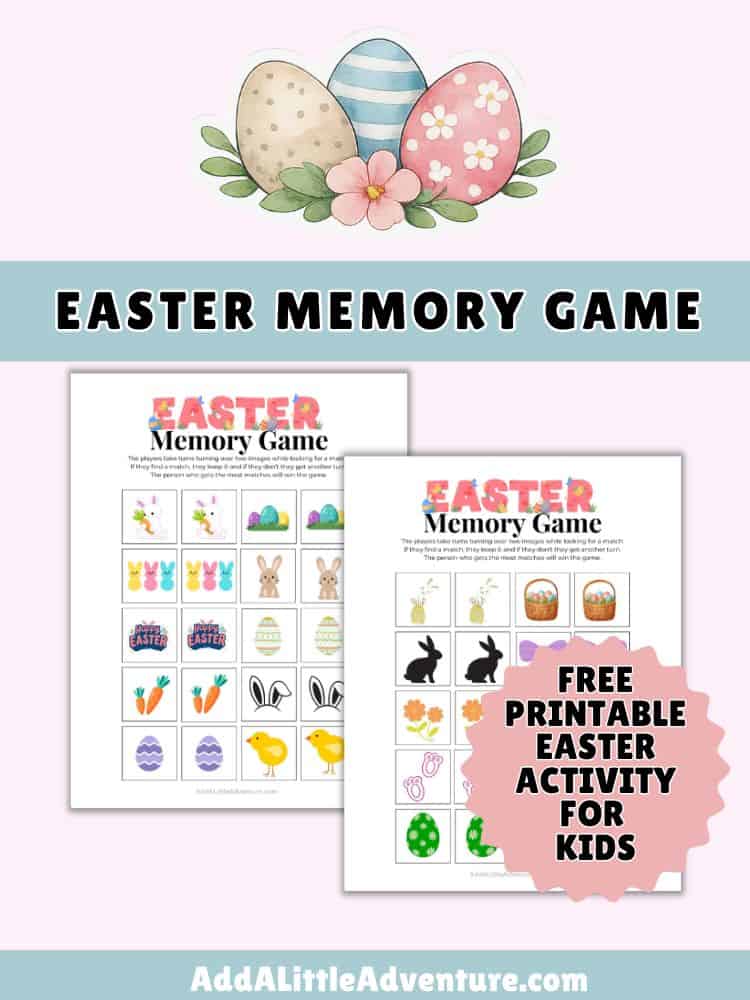 Easter Memory Game - Free Printable Easter Activity for Kids