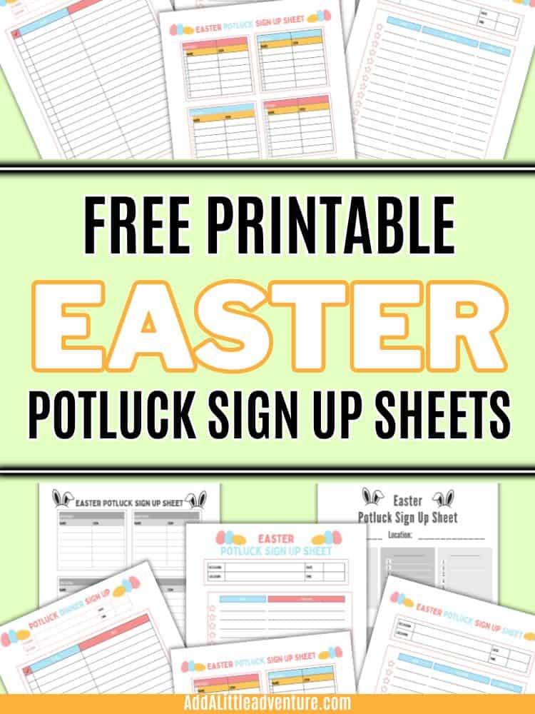 Free Printable Easter Sign Up Sheets