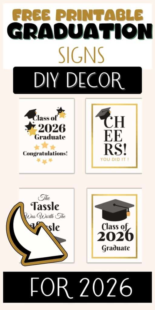 Free Printable Graduation Signs DIY Decor for 2026