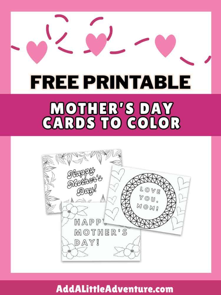 Free Printable Mother's Day Cards to Color