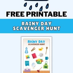 Free Printable Rainy Day Scavenger Hunt