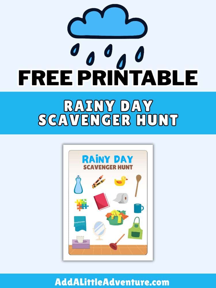 Free Printable Rainy Day Scavenger Hunt