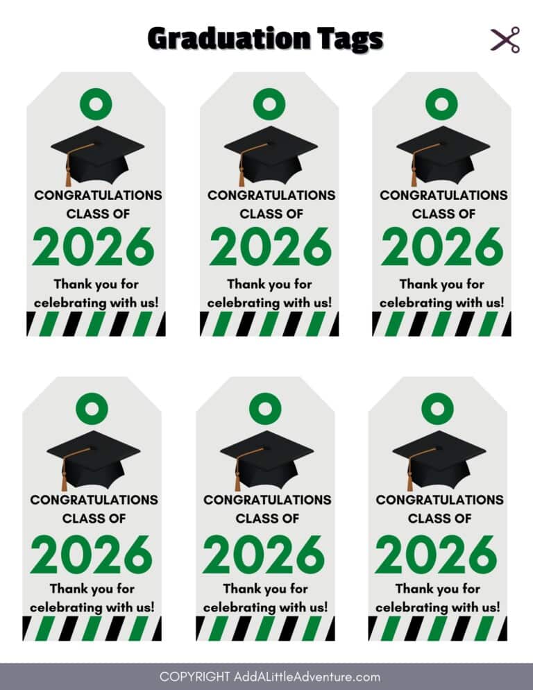 Graduation Tags Printable - Add A Little Adventure